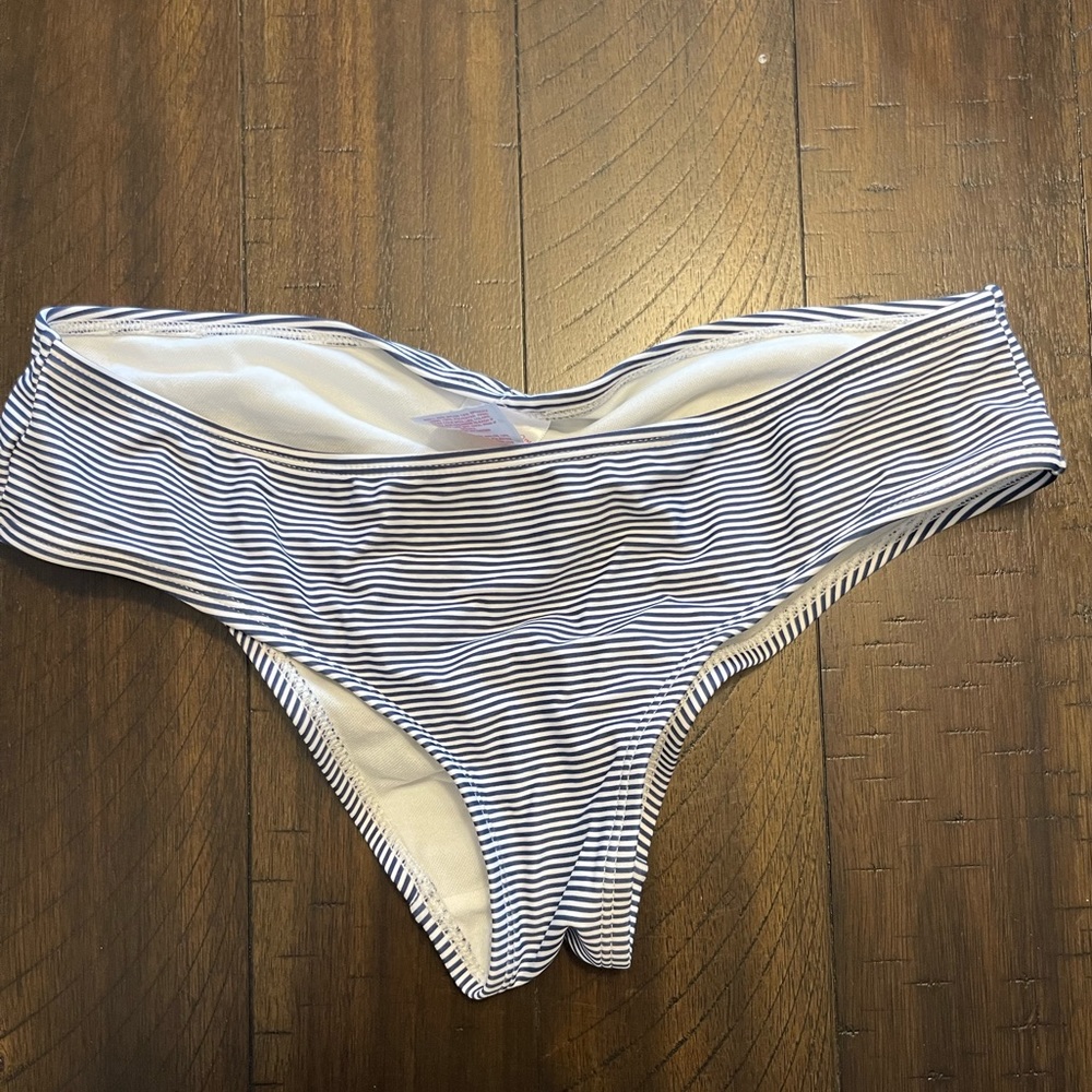 Blue & White Bikini Bottom